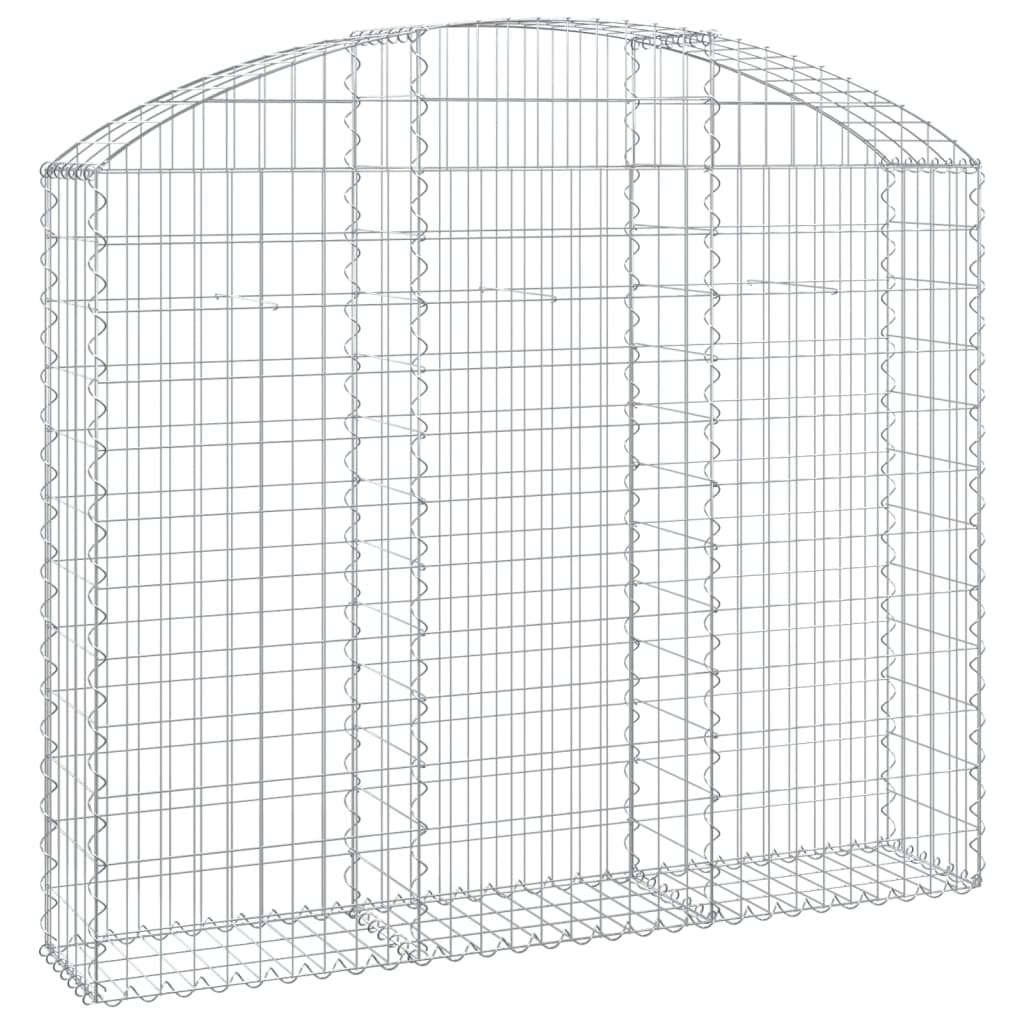 vidaXL Łukowaty kosz gabionowy 150x30x120/140 cm, galwanizowane żelazo