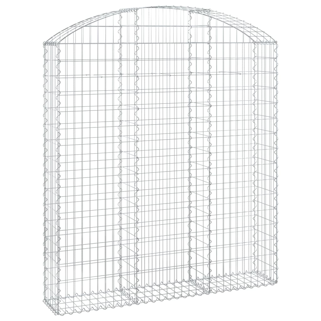 vidaXL Łukowaty kosz gabionowy 150x30x160/180 cm, galwanizowane żelazo