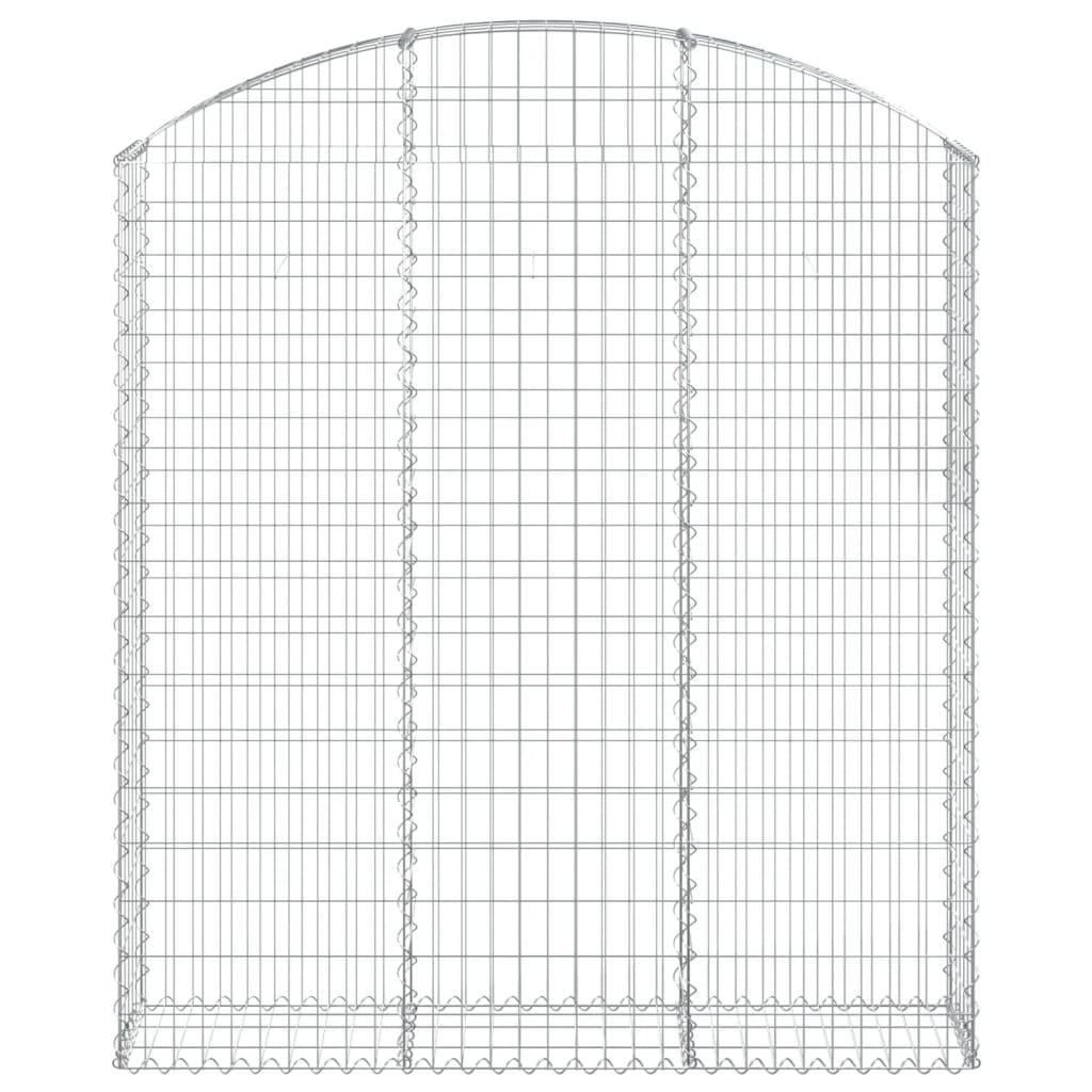 vidaXL Łukowaty kosz gabionowy 150x30x160/180 cm, galwanizowane żelazo