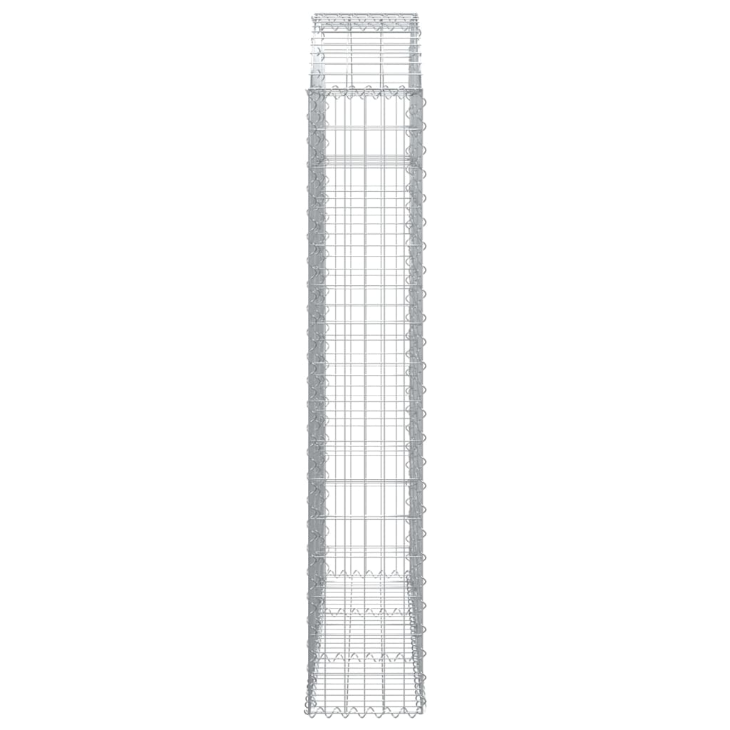 vidaXL Łukowaty kosz gabionowy 150x30x160/180 cm, galwanizowane żelazo