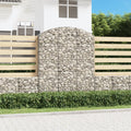 vidaXL Łukowaty kosz gabionowy 150x30x180/200 cm, galwanizowane żelazo