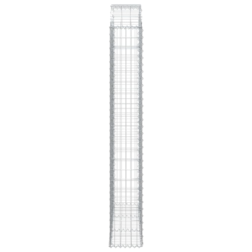 vidaXL Łukowaty kosz gabionowy 150x30x200/220 cm, galwanizowane żelazo