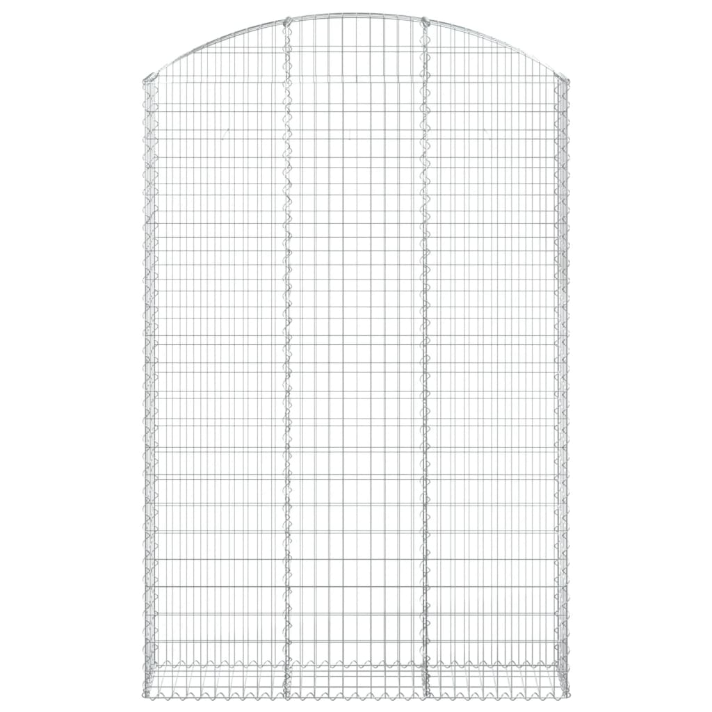 vidaXL Łukowaty kosz gabionowy 150x30x220/240 cm, galwanizowane żelazo
