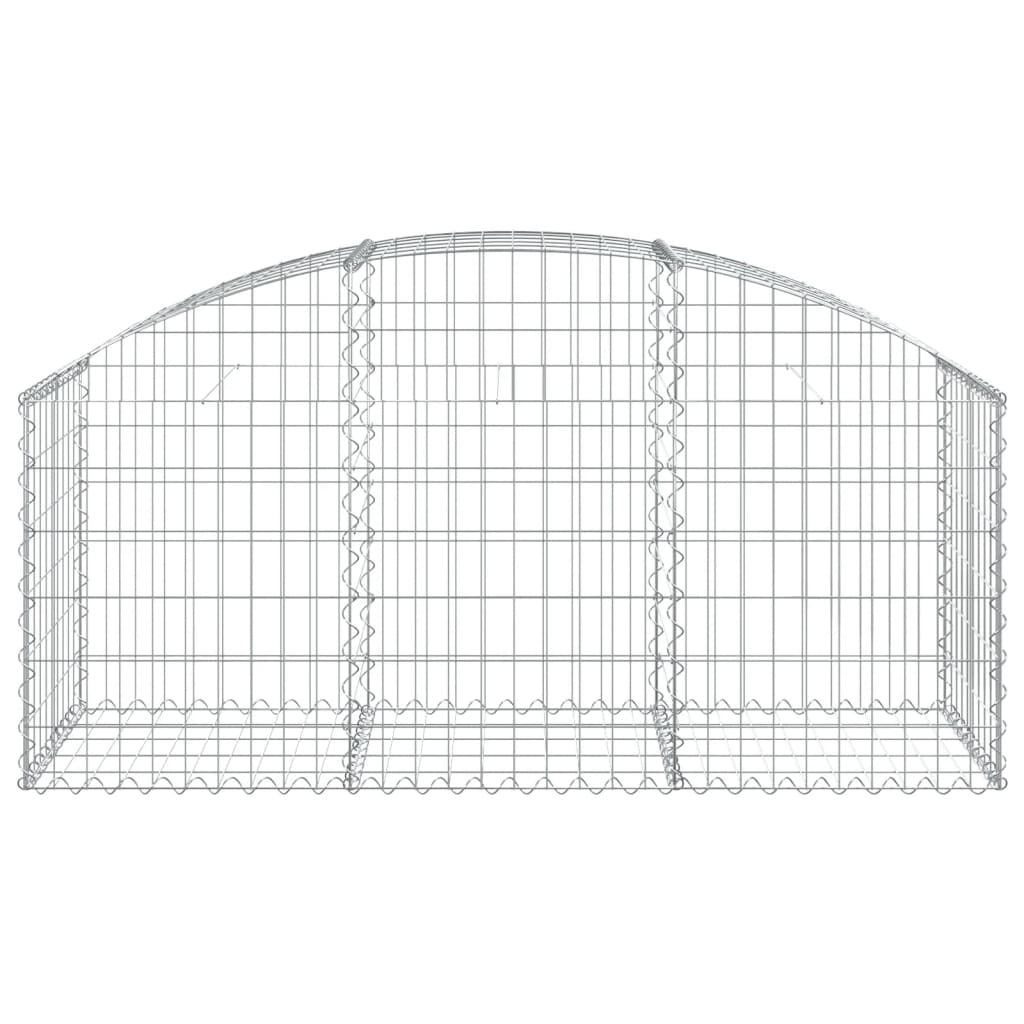 vidaXL Łukowaty kosz gabionowy, 150x50x60/80 cm, galwanizowane żelazo