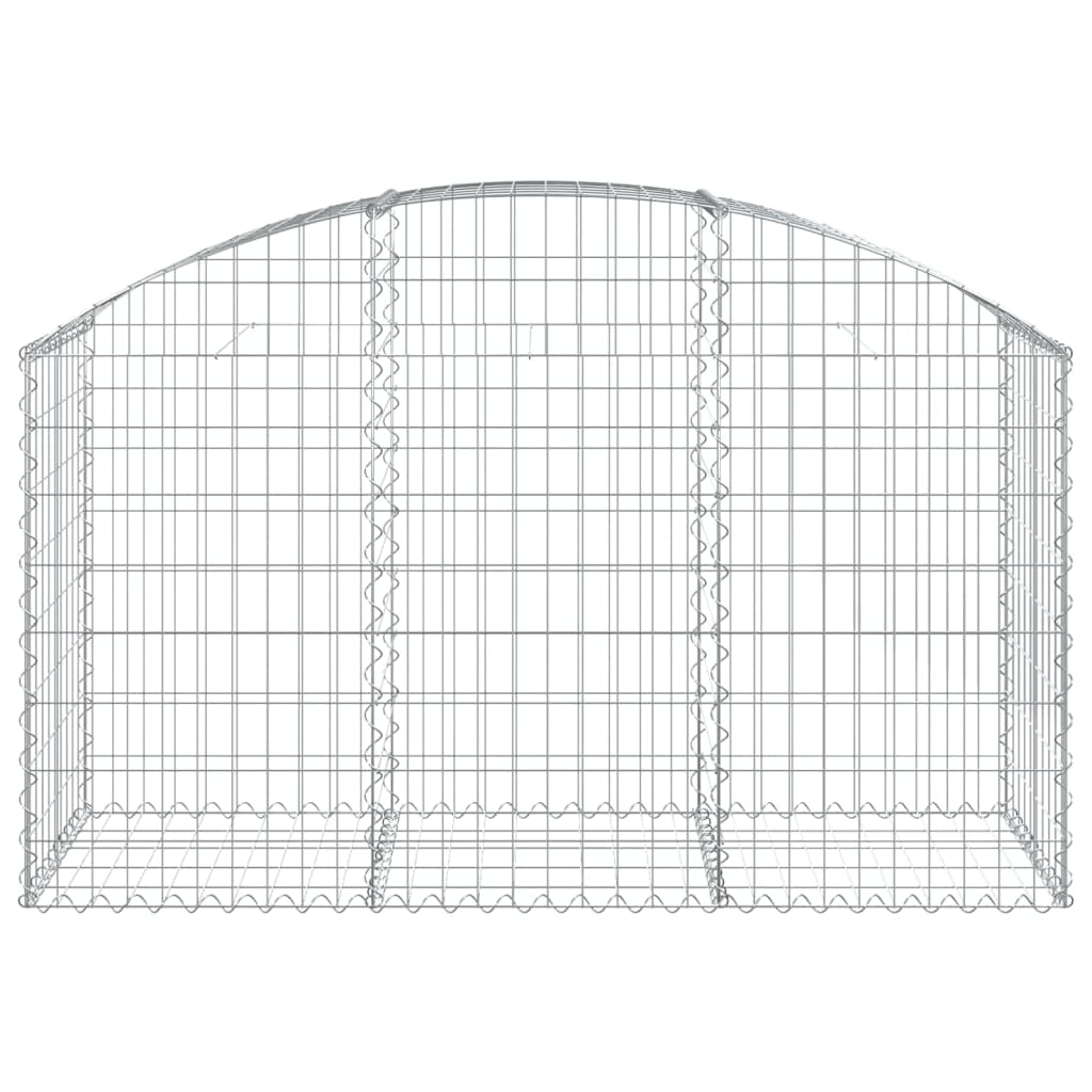 vidaXL Łukowaty kosz gabionowy, 150x50x80/100 cm, galwanizowane żelazo