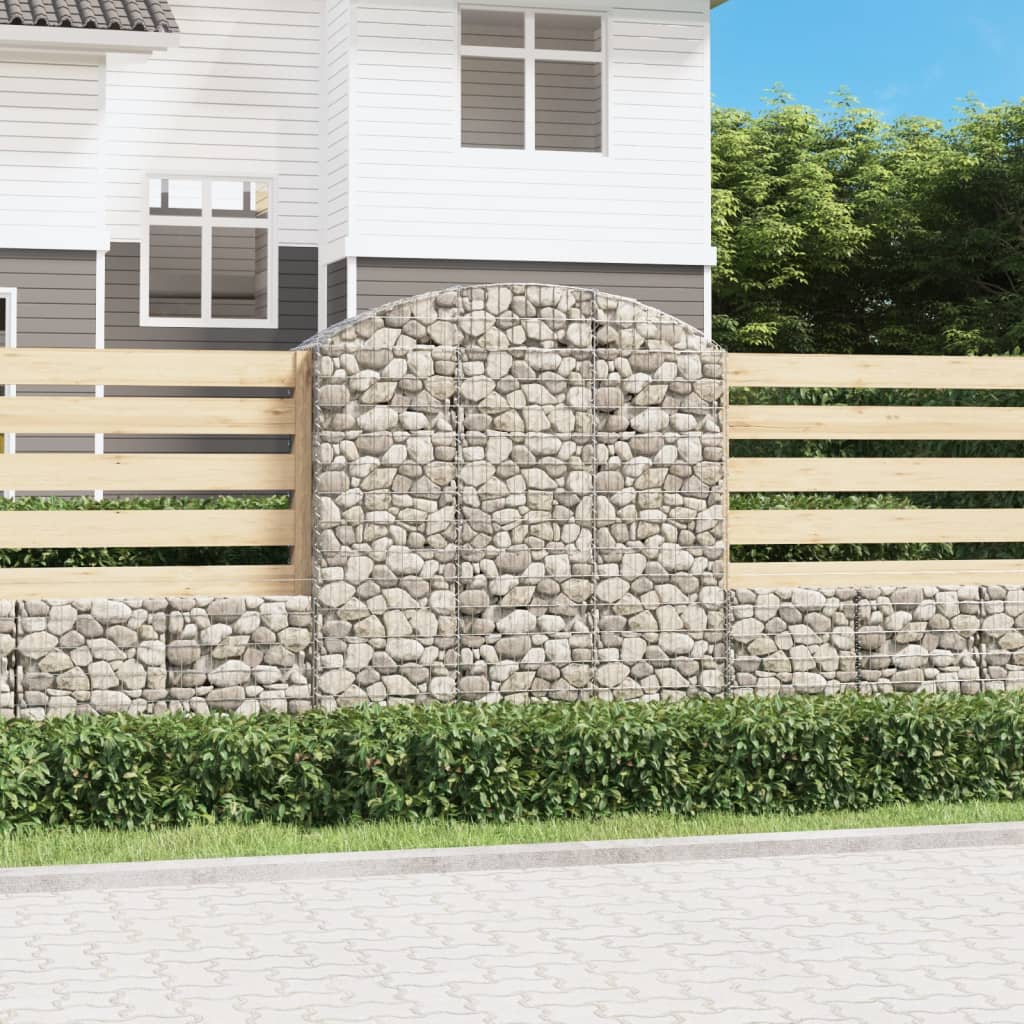 vidaXL Łukowaty kosz gabionowy 150x50x160/180 cm, galwanizowane żelazo