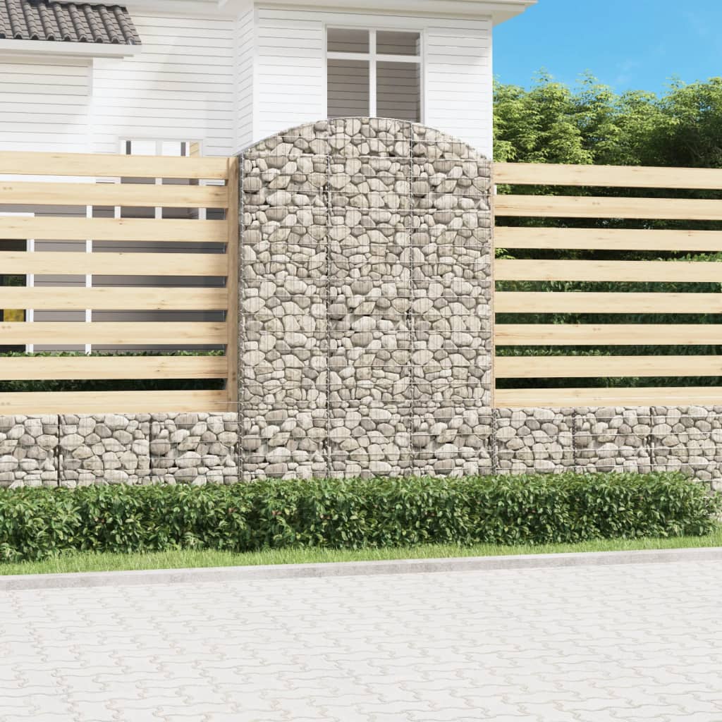 vidaXL Łukowaty kosz gabionowy 150x50x220/240 cm, galwanizowane żelazo