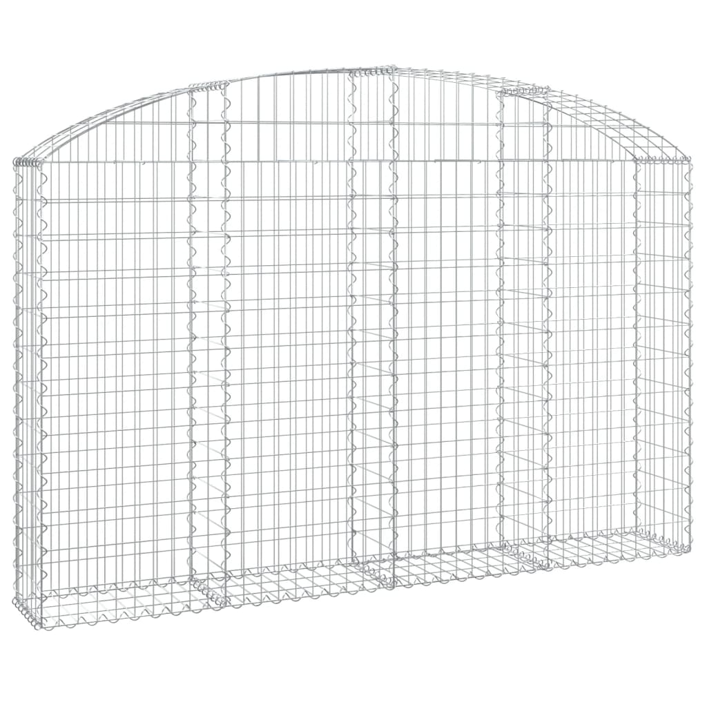 vidaXL Łukowaty kosz gabionowy 200x30x120/140 cm, galwanizowane żelazo
