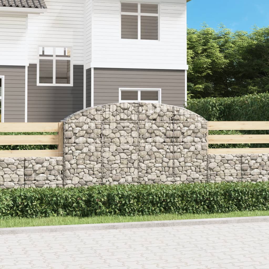 vidaXL Łukowaty kosz gabionowy 200x30x120/140 cm, galwanizowane żelazo