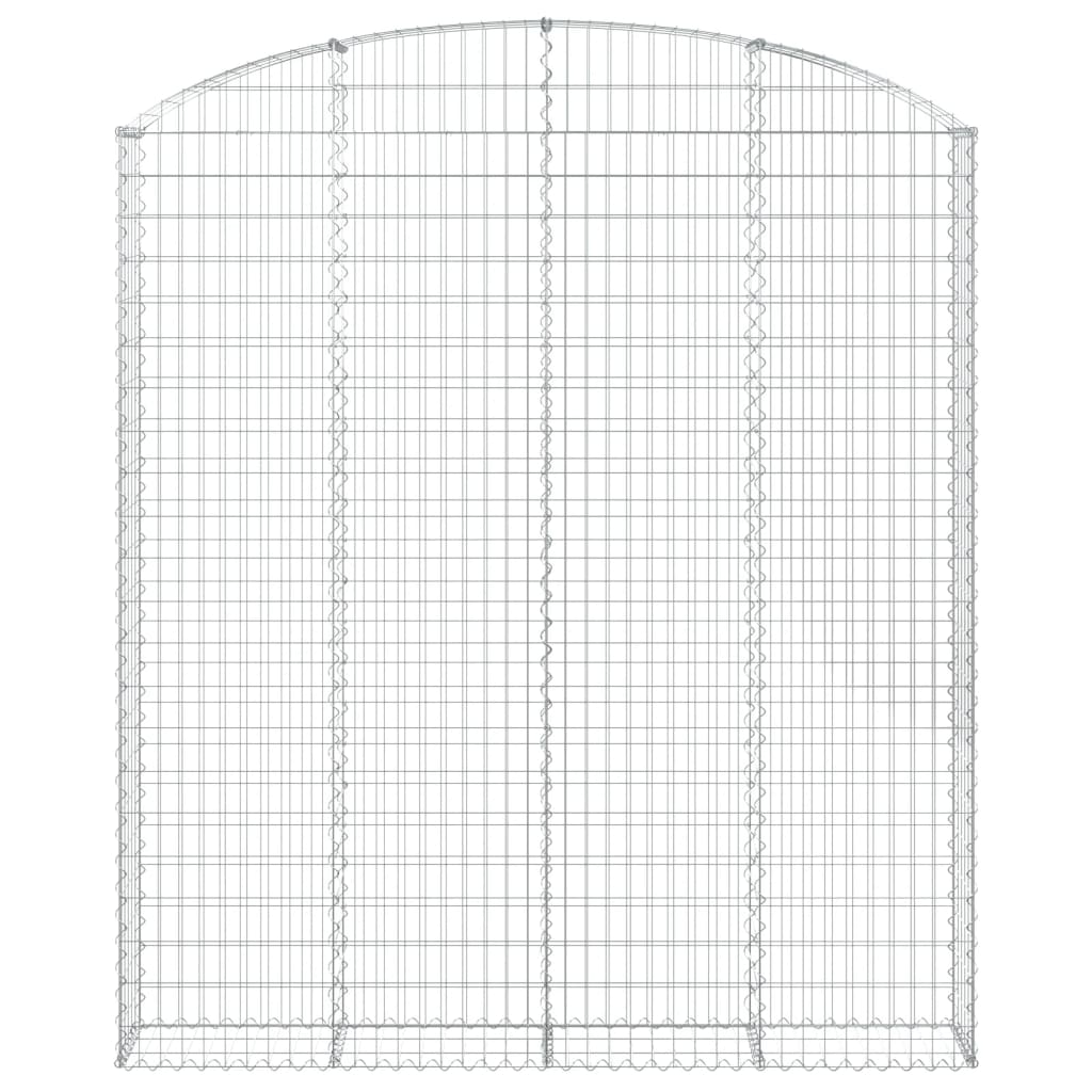 vidaXL Łukowaty kosz gabionowy 200x30x220/240 cm, galwanizowane żelazo
