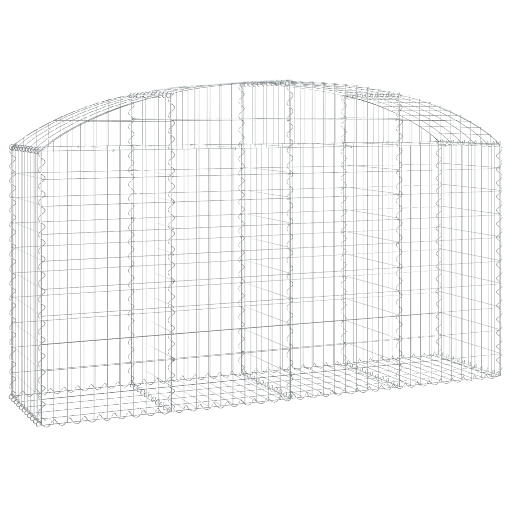 vidaXL Łukowaty kosz gabionowy, 200x50x100/120cm, galwanizowane żelazo