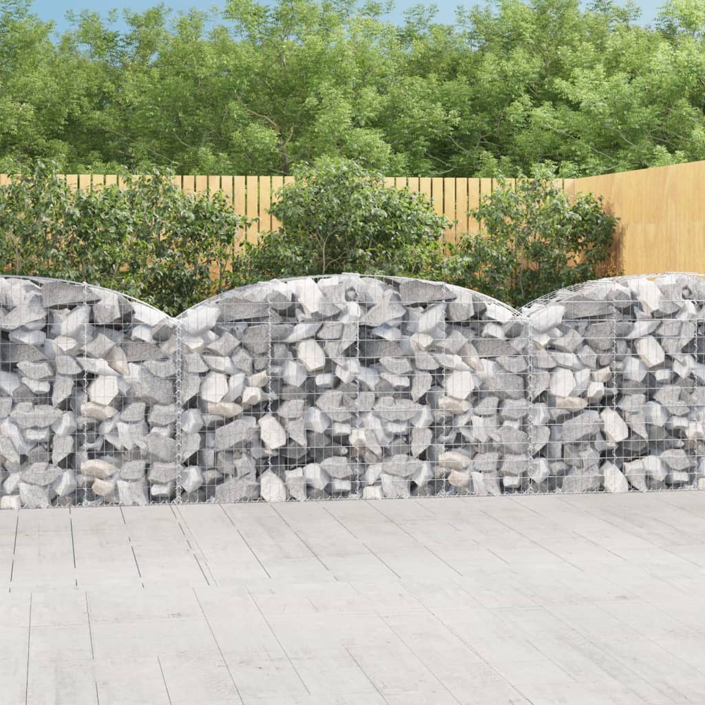 vidaXL Łukowaty kosz gabionowy, 200x50x100/120cm, galwanizowane żelazo