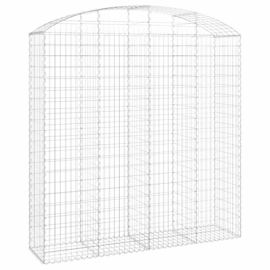 vidaXL Łukowaty kosz gabionowy 200x50x200/220 cm, galwanizowane żelazo