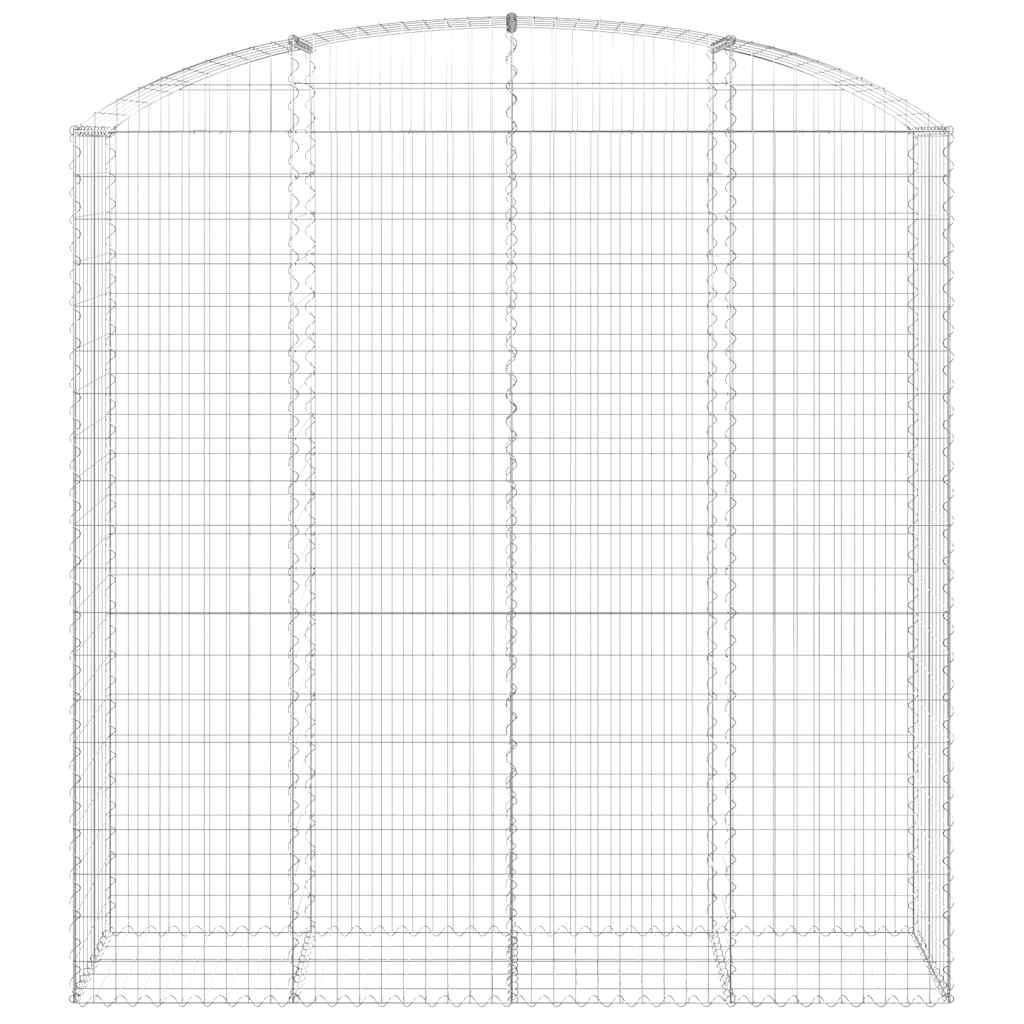 vidaXL Łukowaty kosz gabionowy 200x50x200/220 cm, galwanizowane żelazo