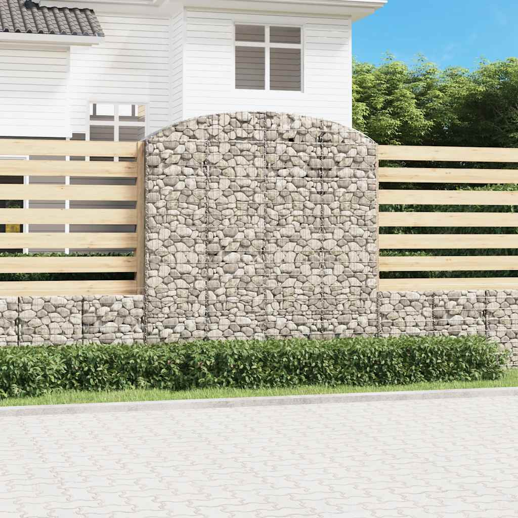 vidaXL Łukowaty kosz gabionowy 200x50x200/220 cm, galwanizowane żelazo