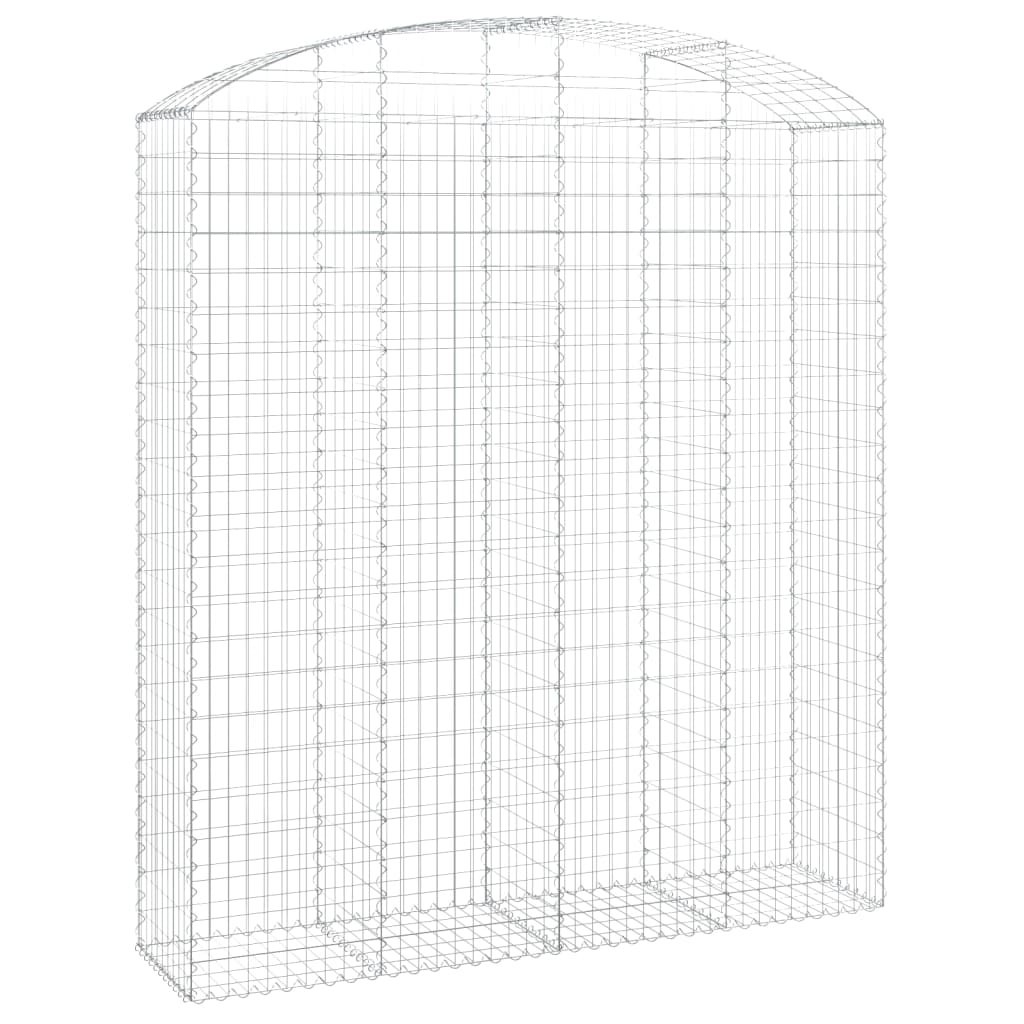 vidaXL Łukowaty kosz gabionowy 200x50x220/240 cm, galwanizowane żelazo