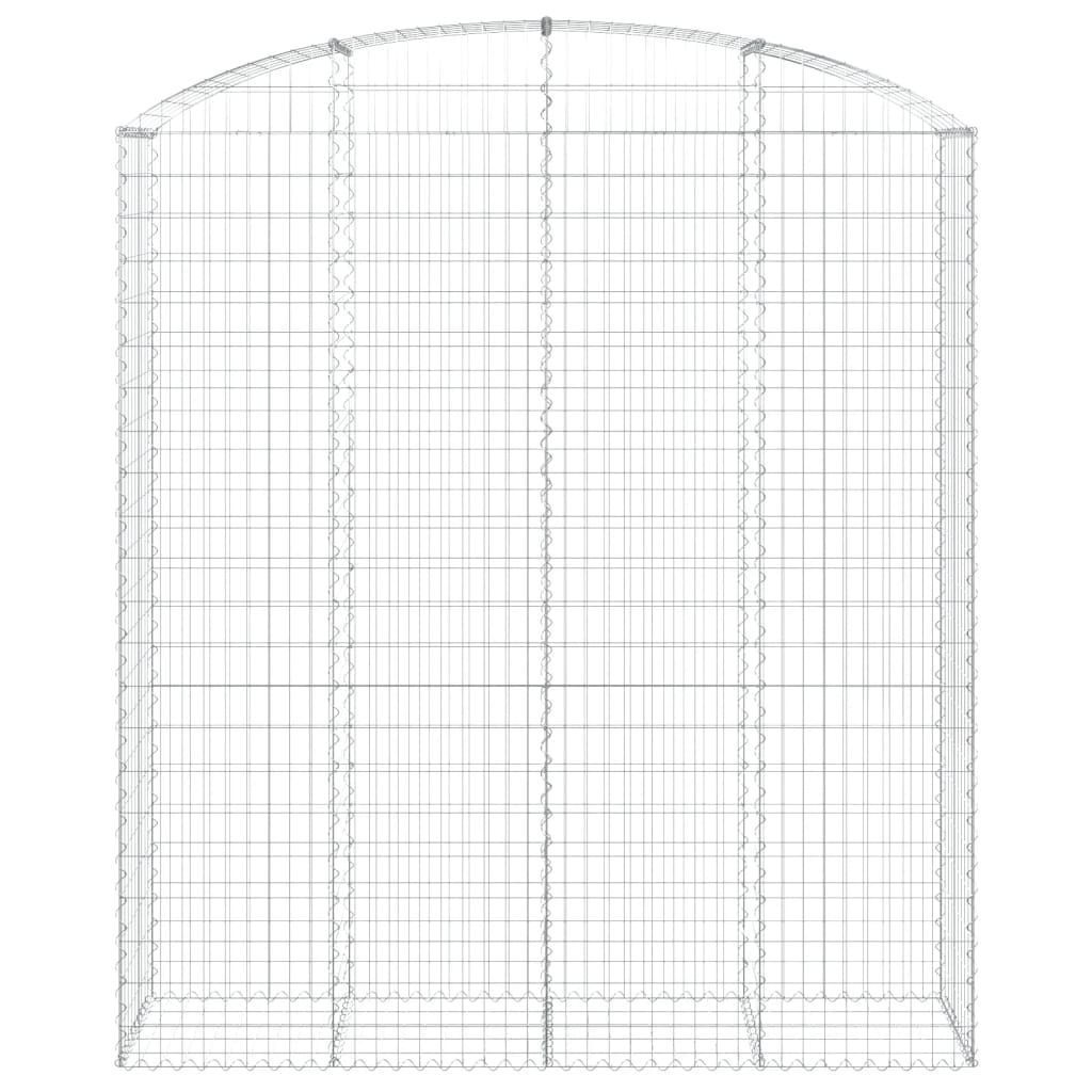 vidaXL Łukowaty kosz gabionowy 200x50x220/240 cm, galwanizowane żelazo