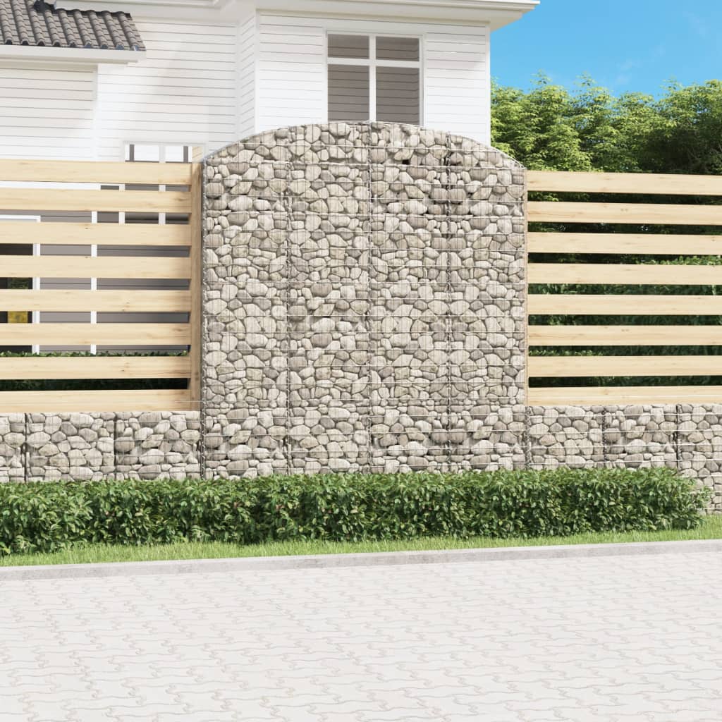 vidaXL Łukowaty kosz gabionowy 200x50x220/240 cm, galwanizowane żelazo