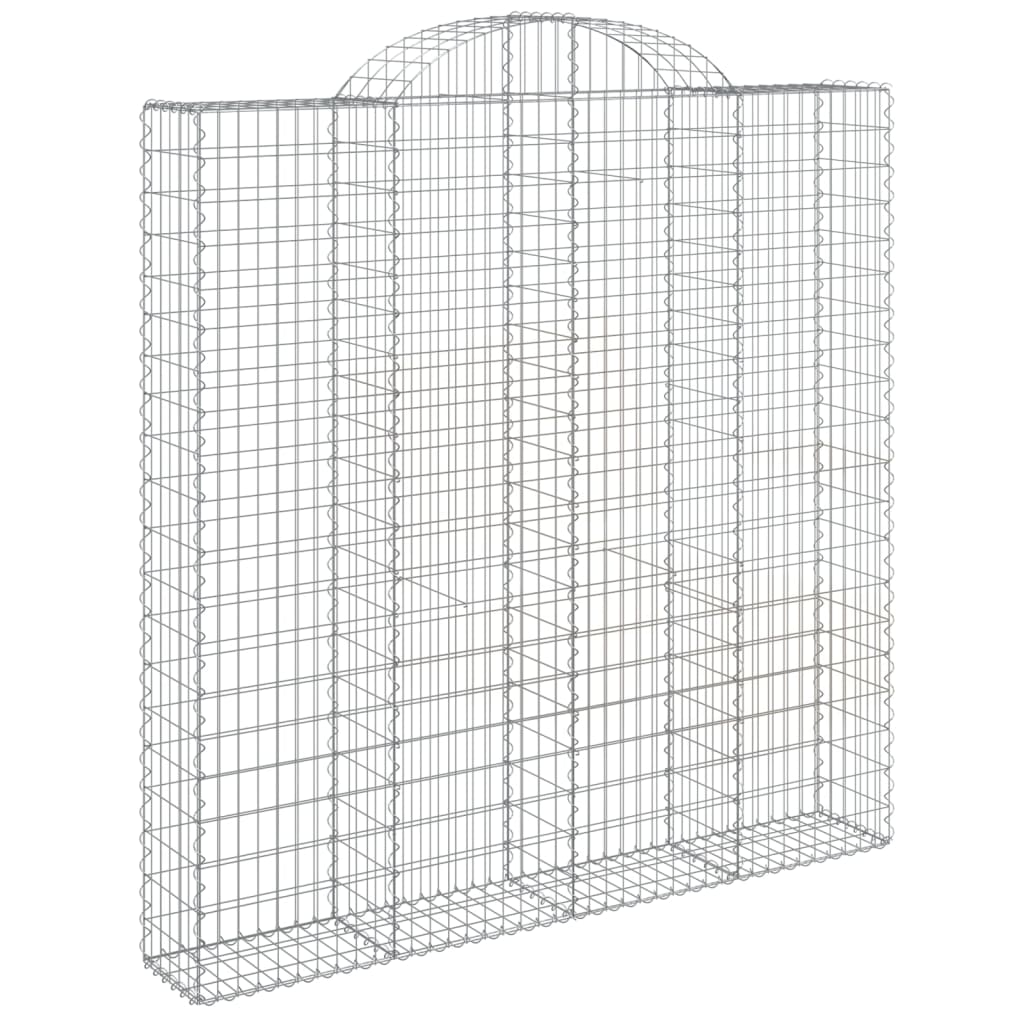vidaXL Łukowaty kosz gabionowy 200x30x200/220 cm, galwanizowane żelazo