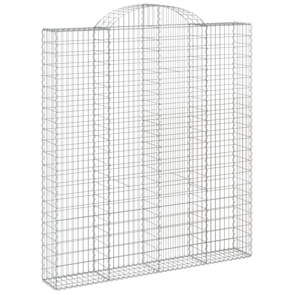 vidaXL Łukowaty kosz gabionowy 200x30x220/240 cm, galwanizowane żelazo