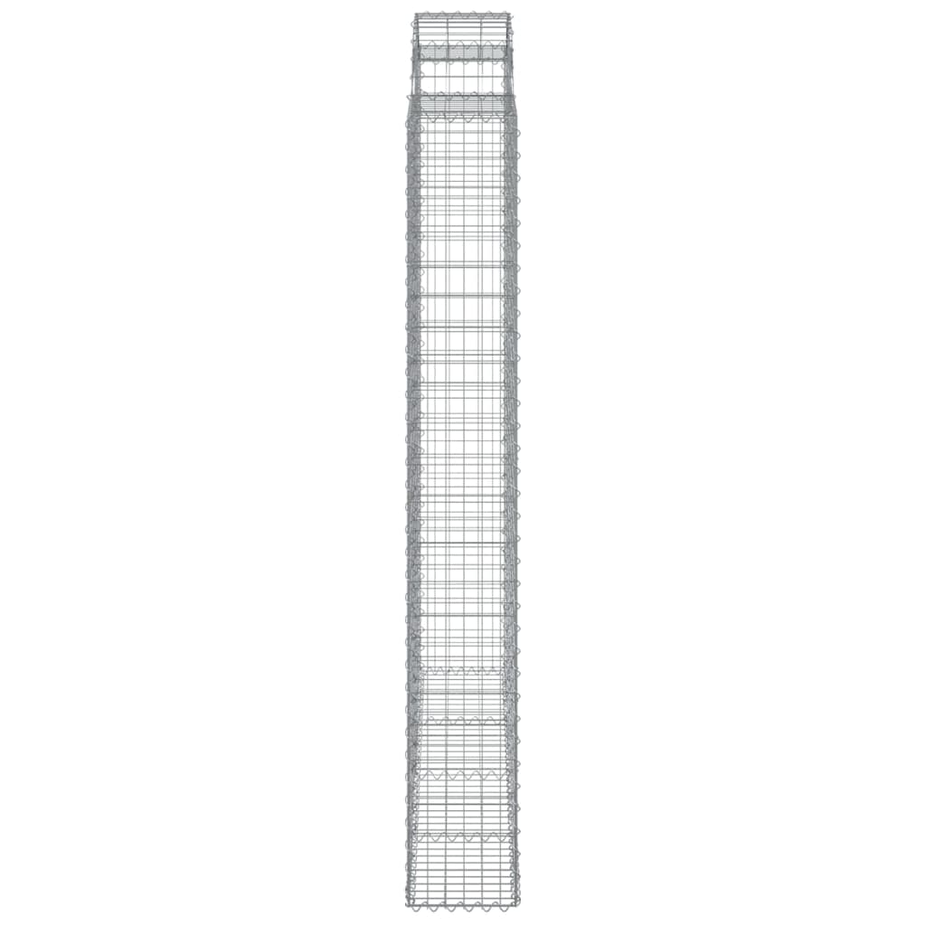 vidaXL Łukowaty kosz gabionowy 200x30x220/240 cm, galwanizowane żelazo