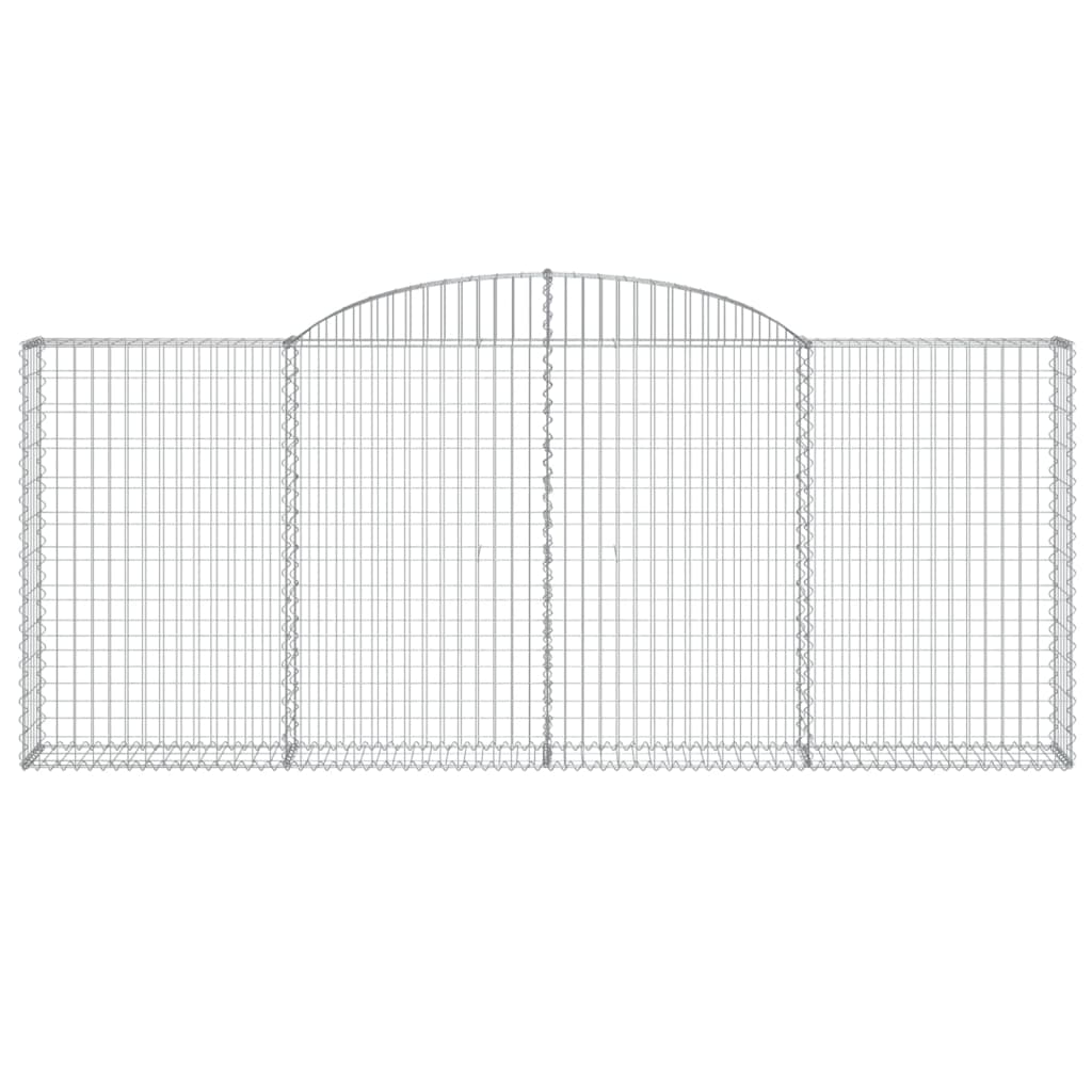 vidaXL Łukowaty kosz gabionowy 300x30x120/140 cm, galwanizowane żelazo