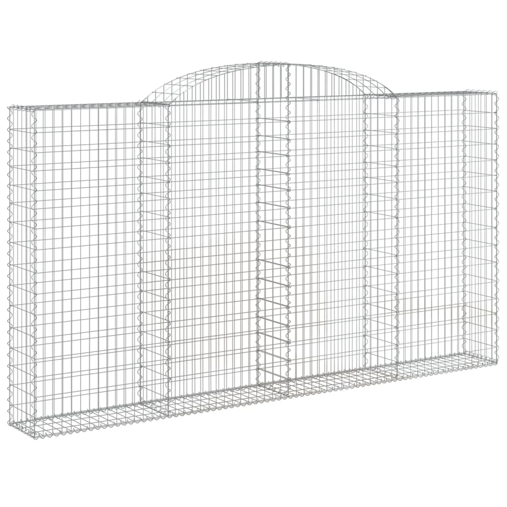 vidaXL Łukowaty kosz gabionowy 300x30x160/180 cm, galwanizowane żelazo