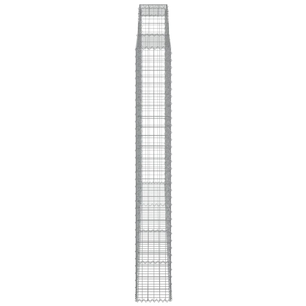 vidaXL Łukowaty kosz gabionowy 300x30x220/240 cm, galwanizowane żelazo