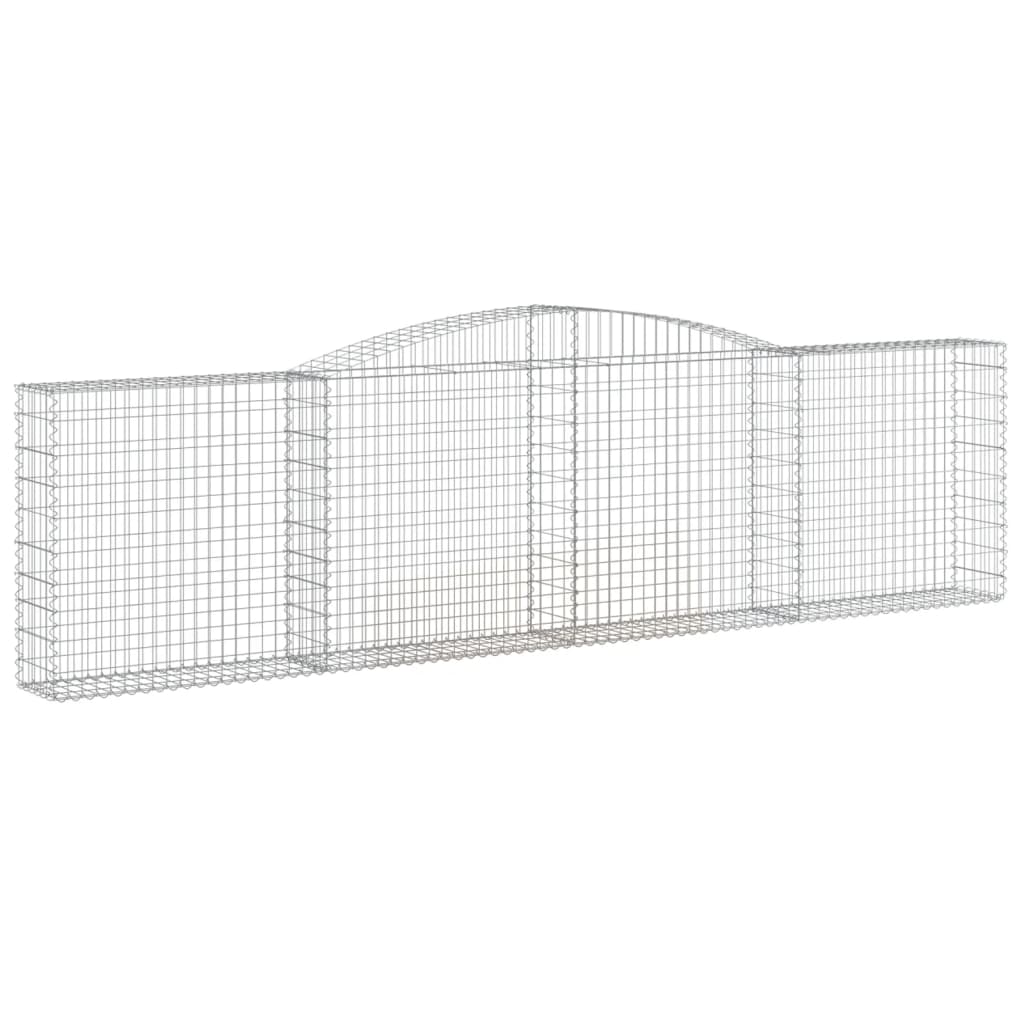 vidaXL Łukowaty kosz gabionowy, 400x30x100/120cm, galwanizowane żelazo