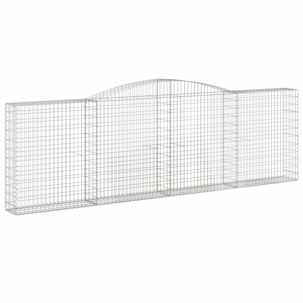 vidaXL Łukowaty kosz gabionowy 400x30x120/140 cm, galwanizowane żelazo