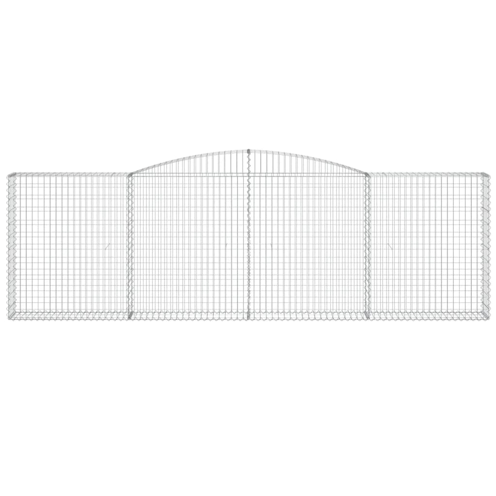 vidaXL Łukowaty kosz gabionowy 400x30x120/140 cm, galwanizowane żelazo