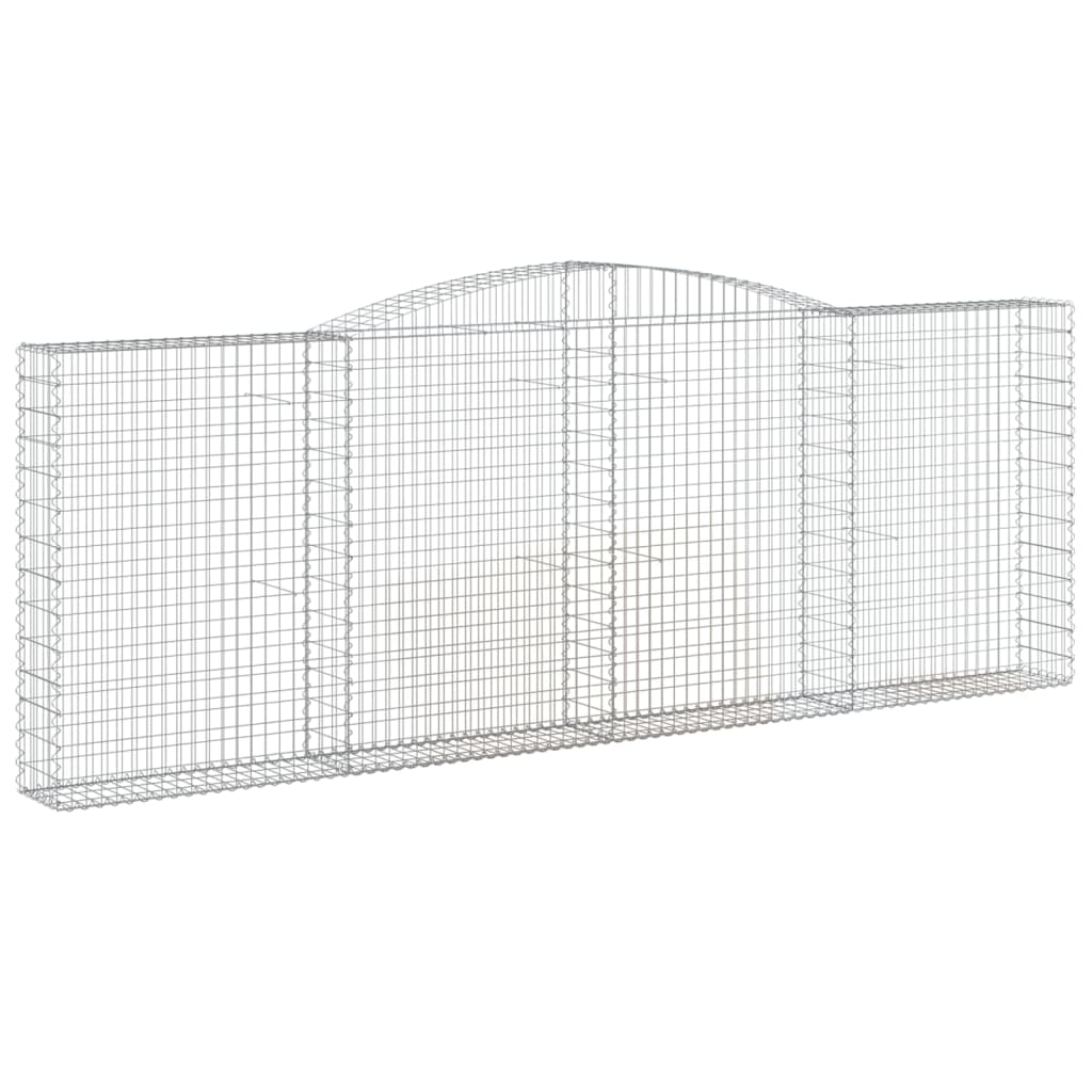 vidaXL Łukowaty kosz gabionowy 400x30x140/160 cm, galwanizowane żelazo
