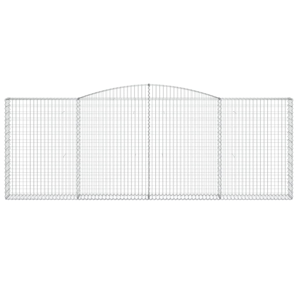 vidaXL Łukowaty kosz gabionowy 400x30x140/160 cm, galwanizowane żelazo
