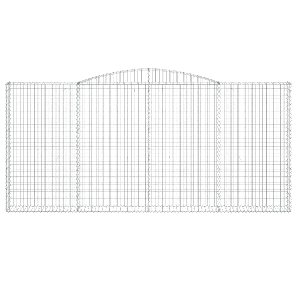 vidaXL Łukowaty kosz gabionowy 400x30x180/200 cm, galwanizowane żelazo