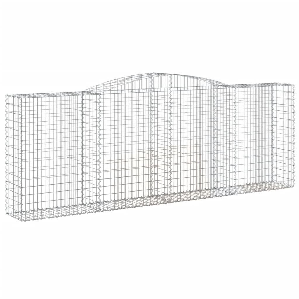 vidaXL Łukowaty kosz gabionowy 400x50x140/160 cm, galwanizowane żelazo