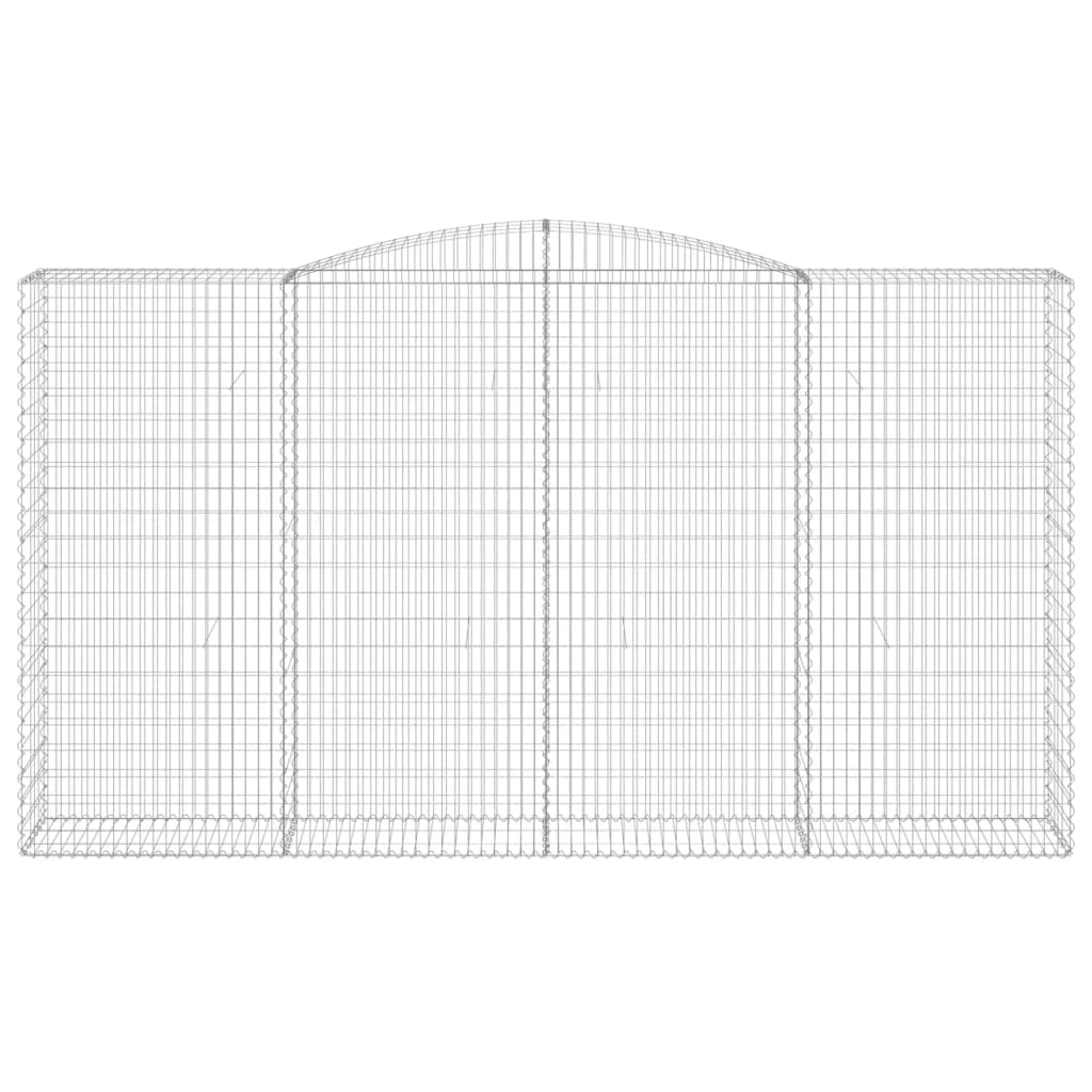 vidaXL Łukowaty kosz gabionowy 400x50x220/240 cm, galwanizowane żelazo