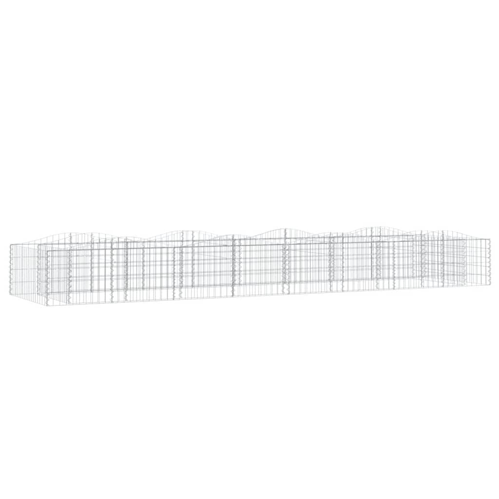 vidaXL Łukowaty kosz gabionowy, 400x100x50 cm, galwanizowane żelazo
