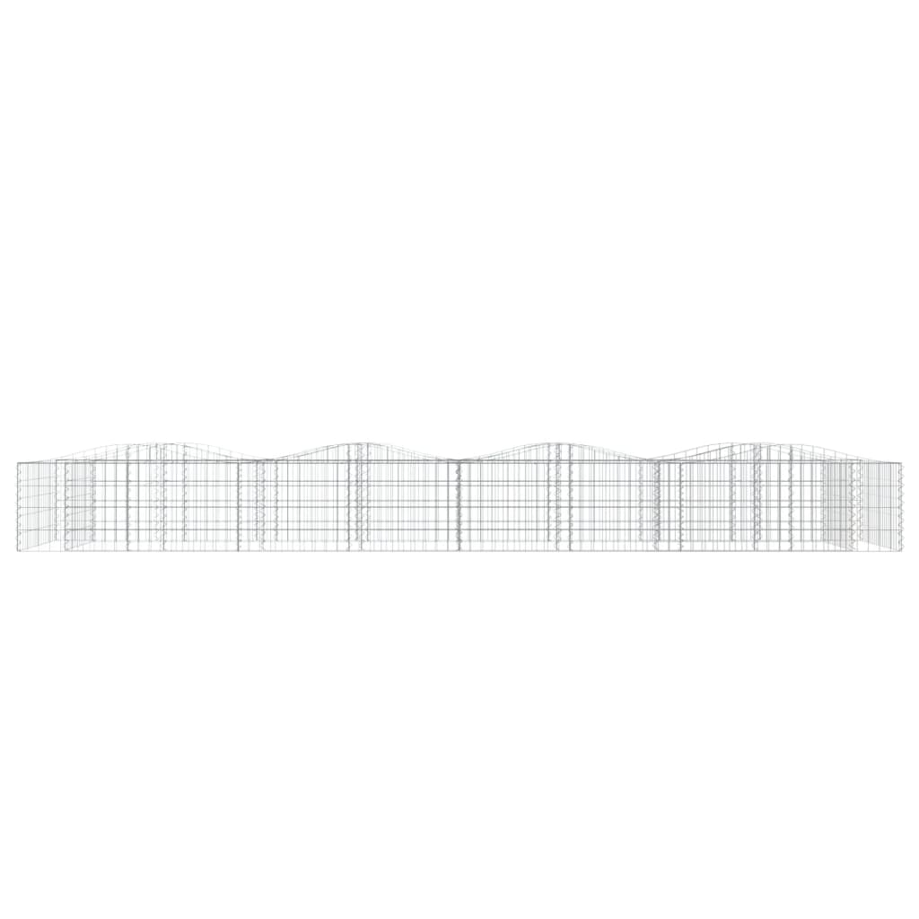vidaXL Łukowaty kosz gabionowy, 400x100x50 cm, galwanizowane żelazo