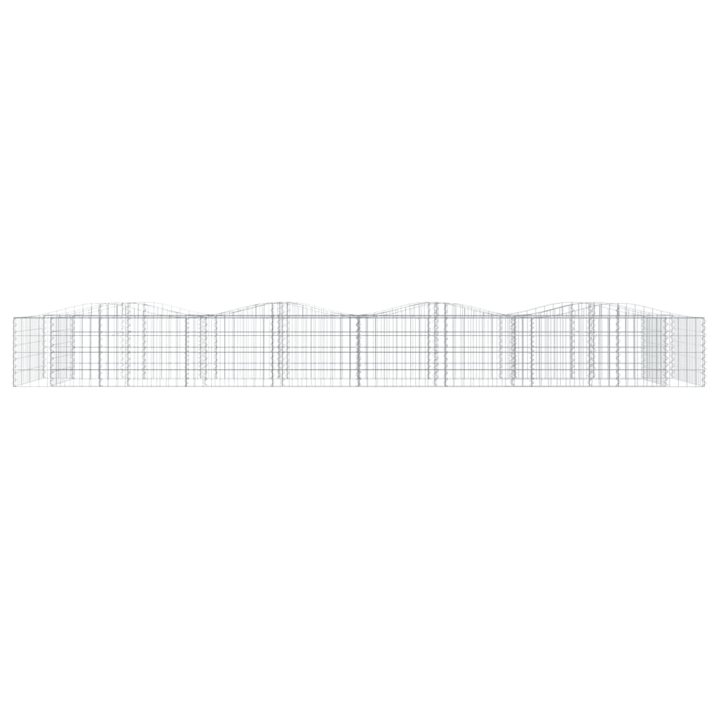 vidaXL Łukowaty kosz gabionowy, 600x100x50 cm, galwanizowane żelazo