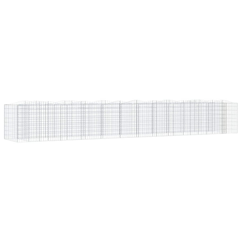 vidaXL Łukowaty kosz gabionowy, 600x100x100 cm, galwanizowane żelazo