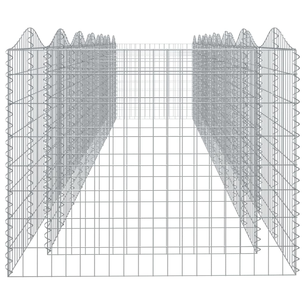 vidaXL Łukowaty kosz gabionowy, 600x100x100 cm, galwanizowane żelazo