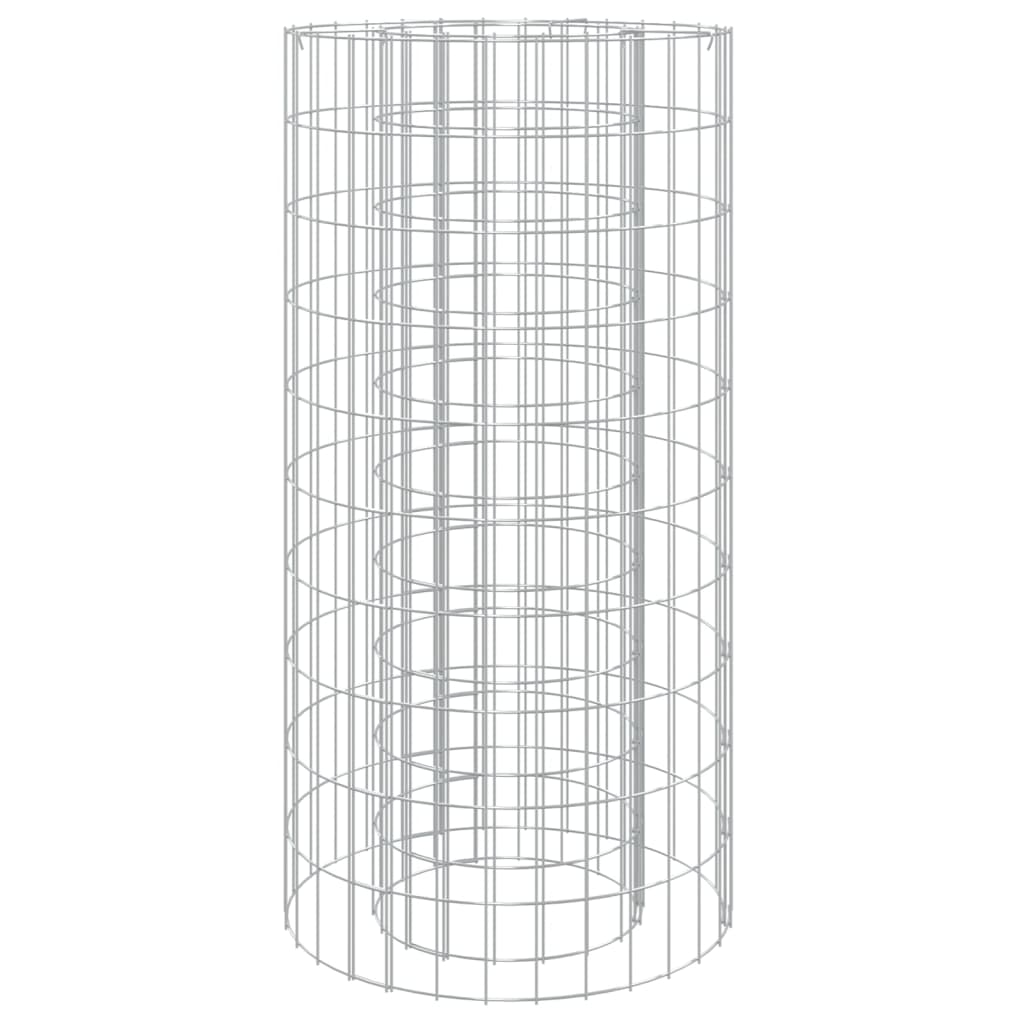 vidaXL Palenisko gabionowe, Ø 50 cm, galwanizowane żelazo
