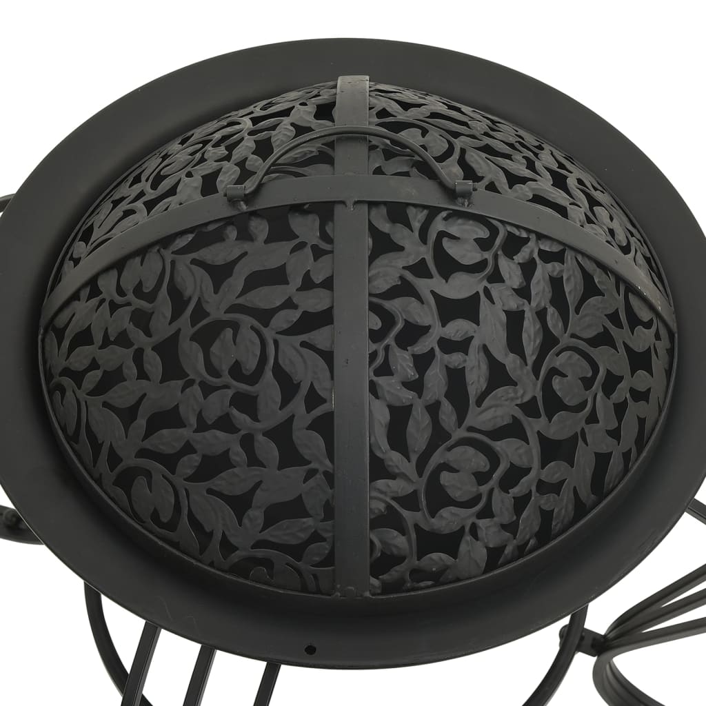 vidaXL Palenisko z pogrzebaczem, 49 cm, stal