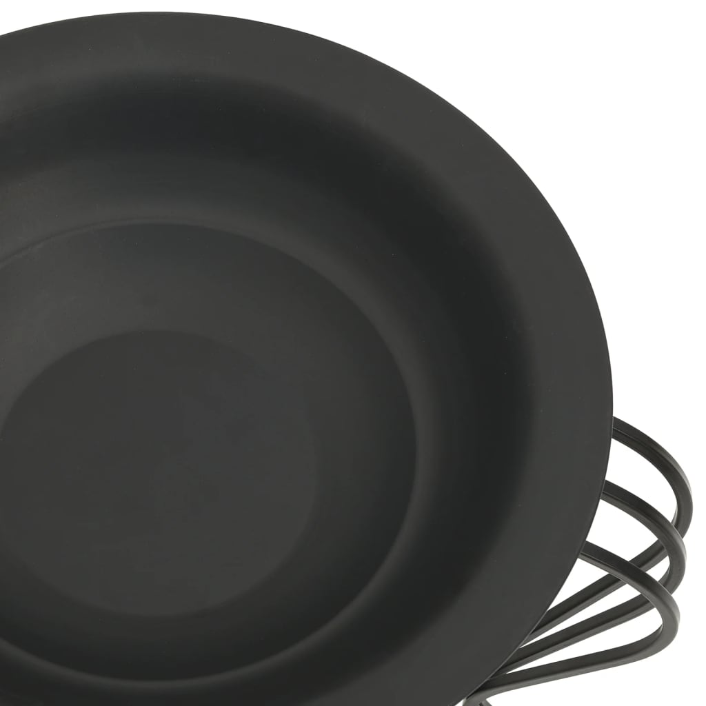 vidaXL Palenisko z pogrzebaczem, 49 cm, stal