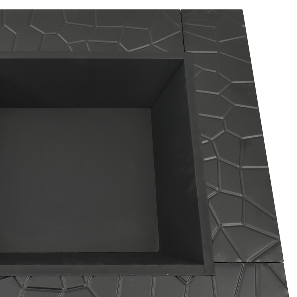 vidaXL Palenisko z pogrzebaczem, 79x79x46,5 cm, XXL, stal