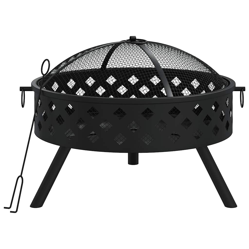 vidaXL Palenisko z pogrzebaczem, 58 cm, XXL, stal