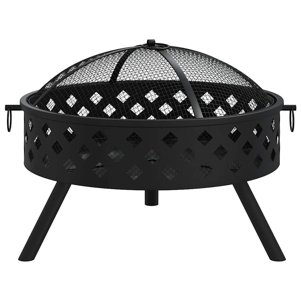 vidaXL Palenisko z pogrzebaczem, 58 cm, XXL, stal