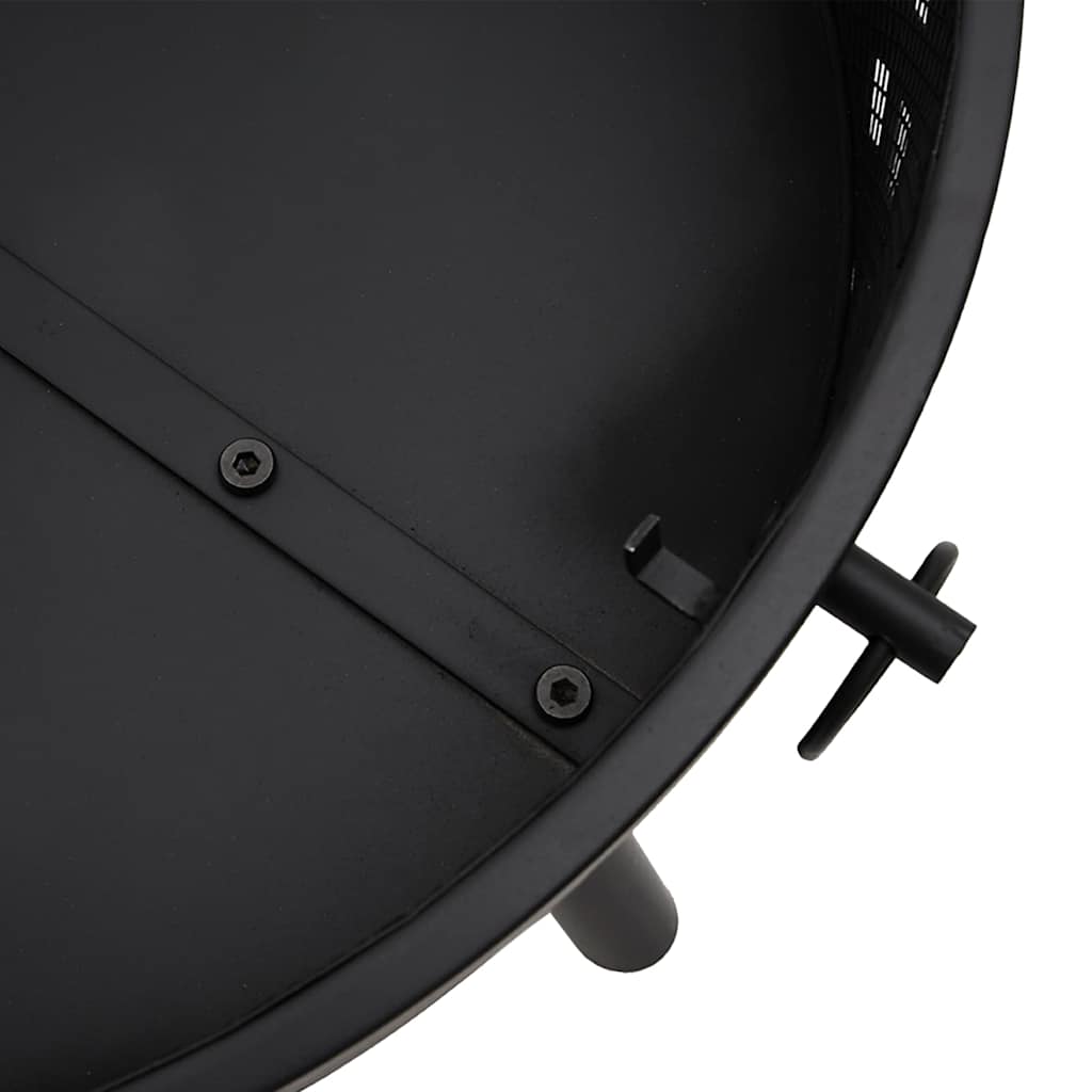 vidaXL Palenisko z pogrzebaczem, 58 cm, XXL, stal
