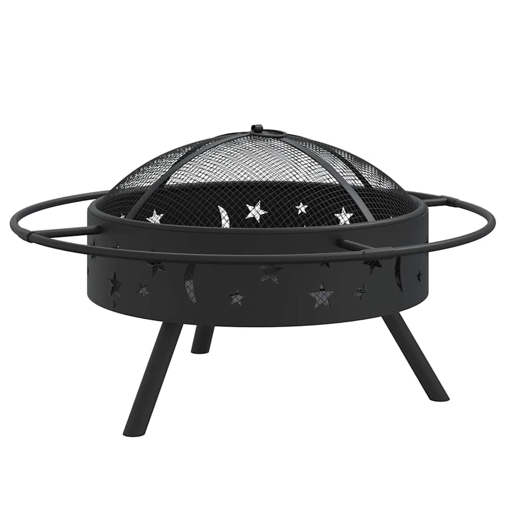 vidaXL Palenisko z pogrzebaczem, 70 cm, XXL, stal