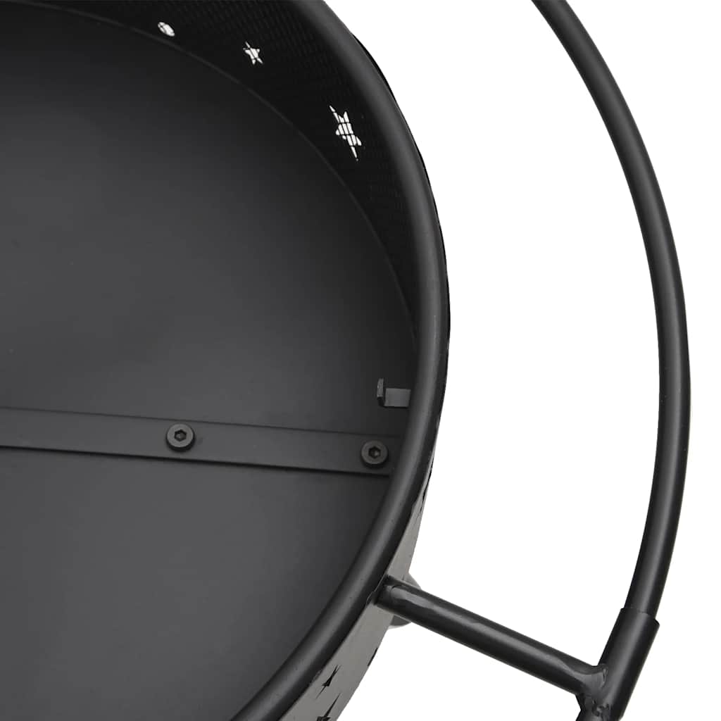 vidaXL Palenisko z pogrzebaczem, 70 cm, XXL, stal
